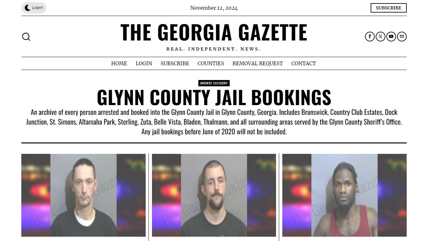 Glynn County Jail Bookings – The Georgia Gazette