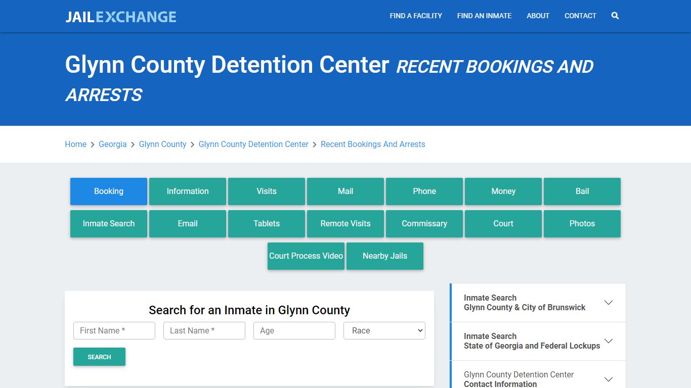 Glynn County Detention Center Recent Bookings And Arrests - Jail Exchange